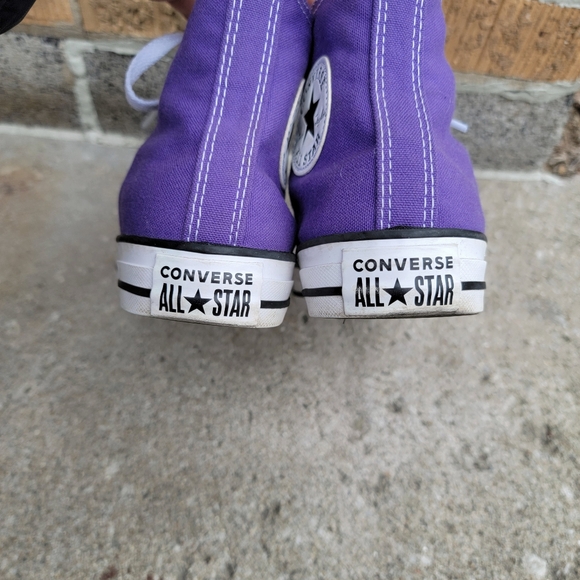 Converse All-Star Chuck Taylor Purple Canvas Hi-top Sneakers 6.5 - Picture 7 of 15